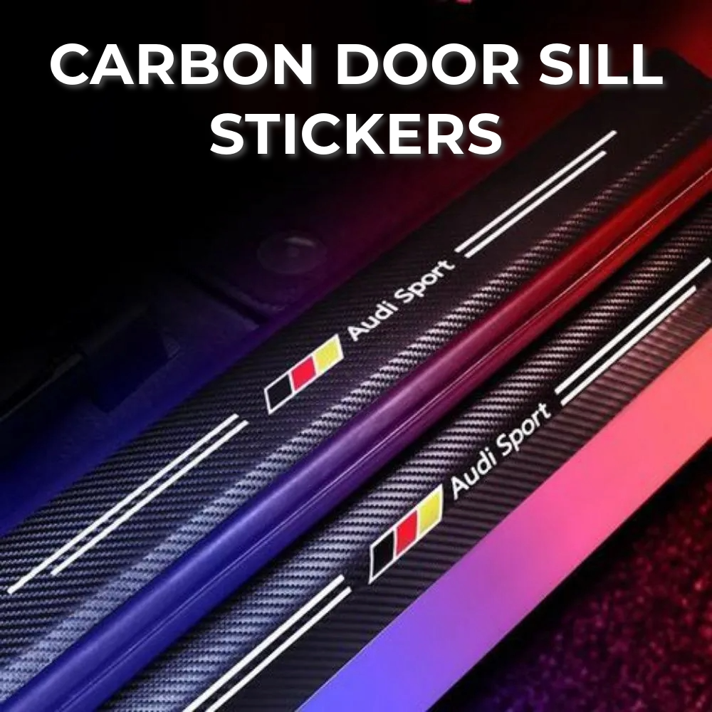 Carbon door sill stickers