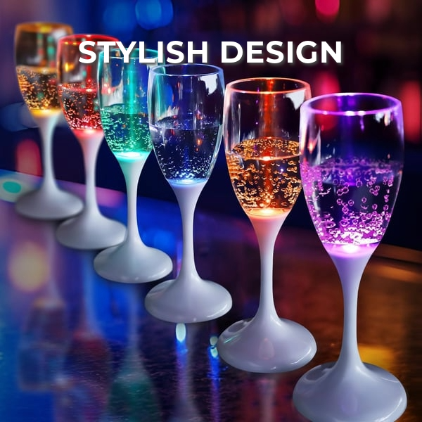 LED Champagne Glass