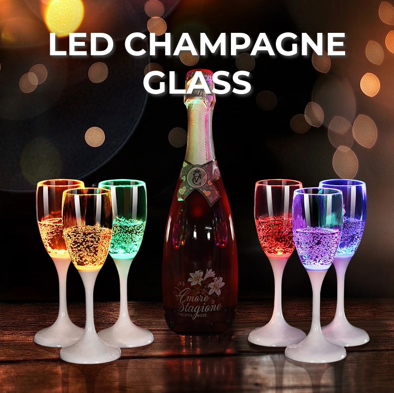 LED Champagne Glass